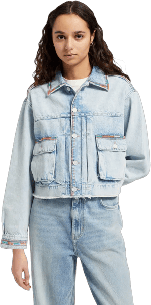 Scotch & Soda Cropped Denim Jacket