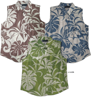 Women's Sleeveless Tropical Blouse
