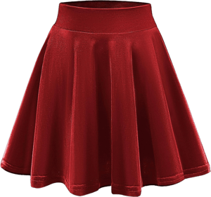 Urban GoCo Women's Vintage Velvet Stretchy Mini Flared Skater Skirt