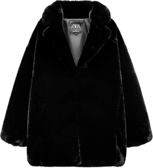 Zara Women's Faux Fur Coat