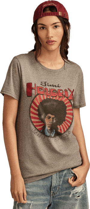 Lucky Brand Women's Hendrix Circle Glitter Graphic T-Shirt