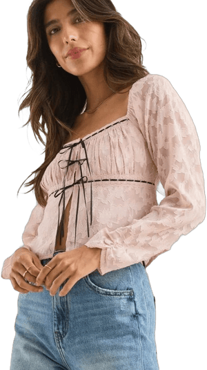 Altar'd State Layken Lace Bow Top