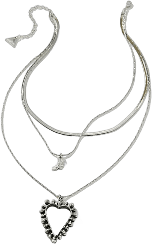 Western Heart Charm Necklace