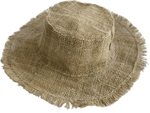Hemp Sun Hat with Frayed Edges