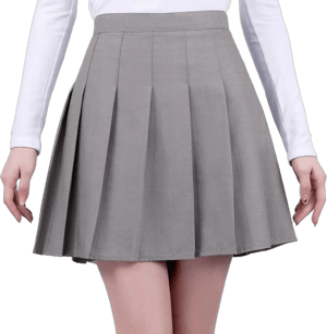 Women's High-Waisted Pleated Mini Skirt with Shorts