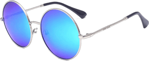 GEELOOK Round Sunglasses for Women Men Classic Oversized Circle Mirrored Hippie Hipster Polarized Sunglasses Metal Frame