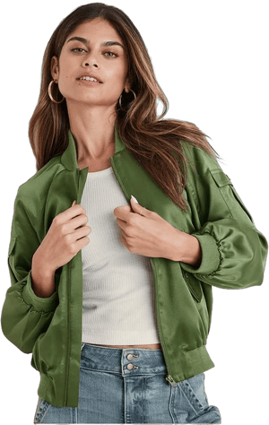 Matte Satin Bomber