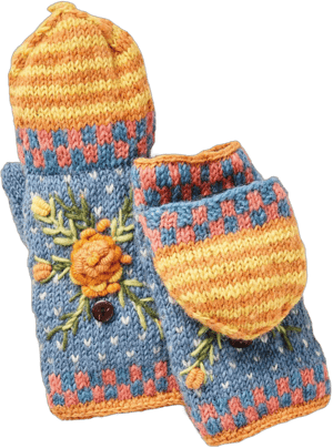 Sundance Women's Frosty Blooms Convertible Mittens