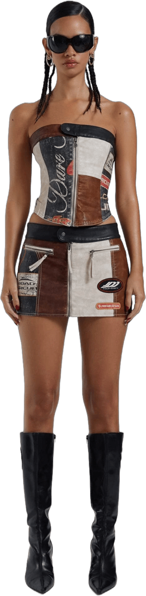 Jaded London Women's Daytona Faux Leather Mini Skirt