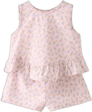 Zara Kids Floral Blouse and Shorts Matching Set