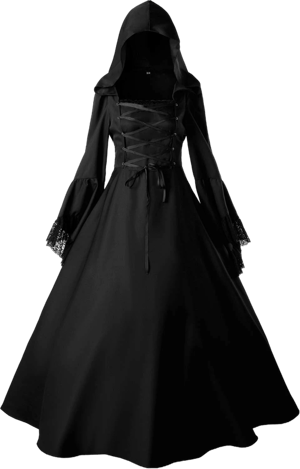 Victorian Witch Vampire Hooded Costume