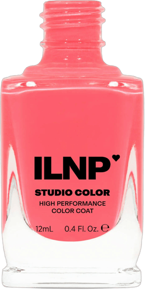 Summer Warm Neon Coral Pink Studio Color Nail Polish
