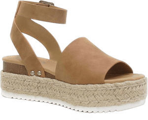 Women's Soda Topic Espadrilles Wedge Ankle Strap Open Toe Sandals