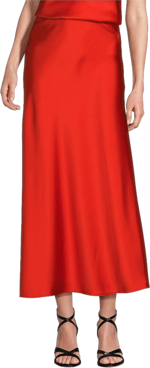 Antonio Melani Bella A-Line Satin Maxi Skirt