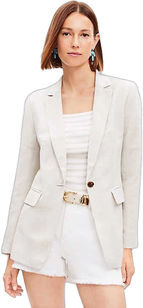 Loft Women's Modern Linen Blend Blazer