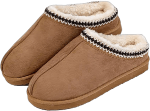 ML Marleylilly Women's Ivory Fleece Moccasins Perfect for Fall