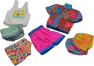 Ken Beach Wear Casuals Doll Clothing Lot Mattel Vtg Shorts Tank Top