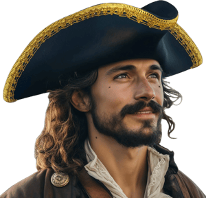 HOMELEX Authentic Pirate Hat for Adult Halloween Colonial Tricorn Costume Accessories