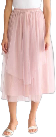 Wishlist Layered Tulle Midi Skirt