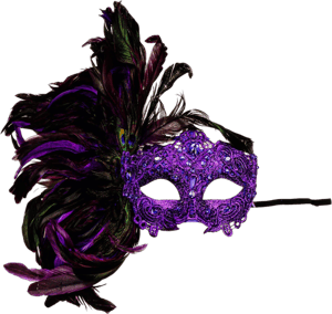 ILOVEMASKS Purple Traditional Venice Carnival Festival Venetian Feather Mask Women Mardi Gras Costume Ball Prom Masquerade
