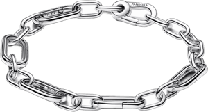 Pandora Sterling Silver Five Openable Link Chain Bracelet