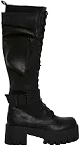 Current Mood Obsidian Pocket Combat Boots - BLACK / US 5