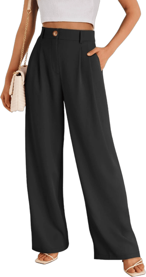 LILLUSORY Women's High-Waisted Wide-Leg Business Pants