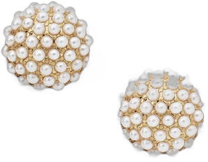 Olive & Piper Pearl Pave Stud Earrings