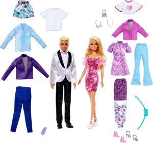 Barbie Doll and Ken Doll Fashion Set