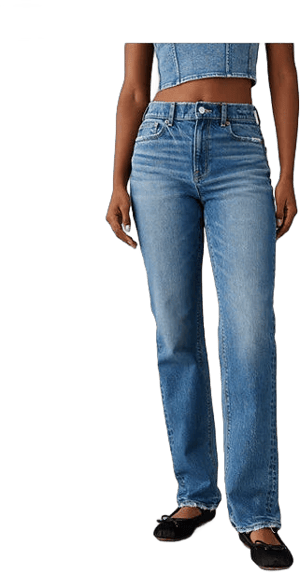 Ae Stretch Super High-Waisted Straight Jean