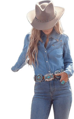 Wrangler x Lainey Wilson Women's Moxie Western Denim Shirt