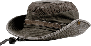 KeepSa Sun Hat for Men Cotton Embroidery Summer Outdoor Sun Protection Wide Brim Bucket Hat Foldable Safari Boonie Hat