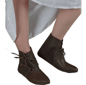 Viking Leather Ankle Boots with Four-String Adjustment