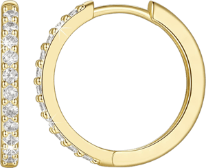 14K Gold Lightweight Round Hoop Earrings