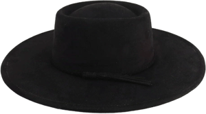 LIDHAY Wide Brim Pork Pie Felt Fedora Hat