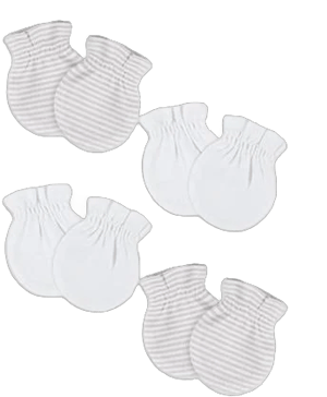 Gerber Unisex Baby Mittens (4-Pack)