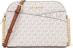 Michael Kors Jet Set Travel Medium Leather X Cross Dome Crossbody Handbag