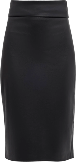 Enza Costa Women's Soft Vegan Leather Pencil Skirt