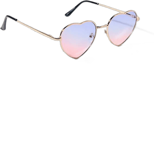 Stevie Pastel Ombre Metal Heart Sunglasses