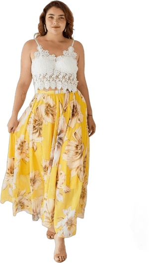 Marvelous Floral Maxi Skirt
