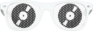 Retro Vinyl Music Record Graphic Sunglasses