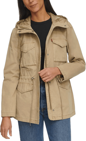 Levi's Women's Lightweight Washed Cotton Military Jacket