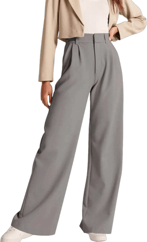 Women's High-Waisted Business Casual Work Pants with Pockets