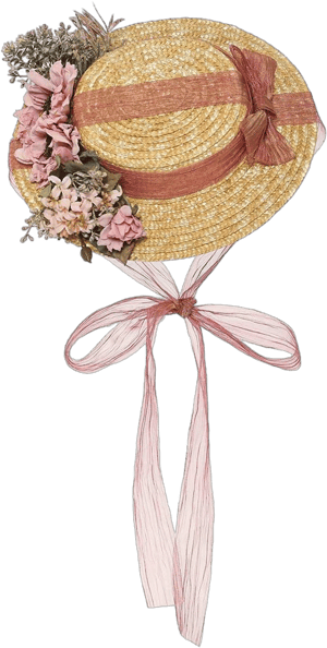 COSDREAMER Girls Women's Lace Ribbon Straw Sun Hat