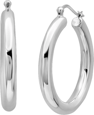Max + Stone Sterling Silver Hoop Earrings