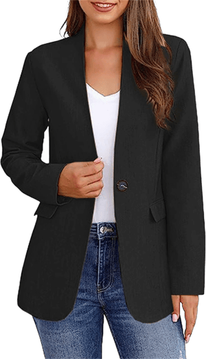 Women's Blazers Long Sleeve Suite Lapel Office Jackets Open Front Blazer Solid Casual Work Suiting Summer