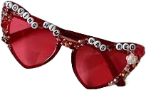 Custom Handmade Taylor Swift Heart Shape Rhinestone Sunglasses | Red Eras Tour Outfit Accessory for Swiftie