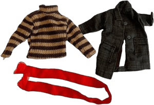 Barbie Vintage Ken Jacket Sweater Scarf Set #56 - Toys & Collectibles | Color: Brown