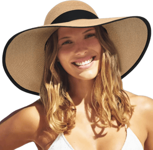 FURTALK Women's Foldable Wide Brim Straw Sun Hat