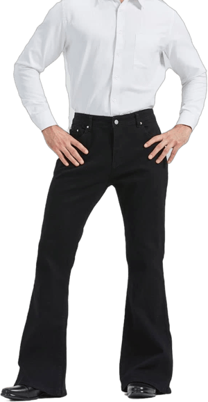 Men's Relaxed Vintage 60s 70s Bell Bottom Stretch Jeans